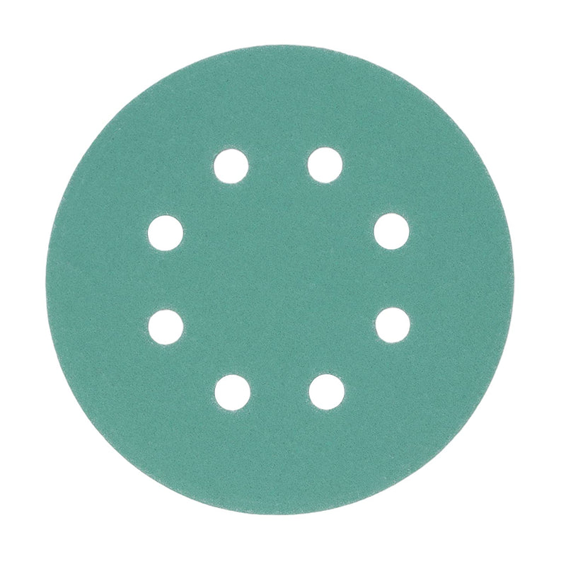 TigerShark 5 Inch Sanding Discs 8 Hole Wet Dry Grit 150 50pcs Pack Special Anti Clog Coating Film Green Line Hook and Loop Dustless Random Orbital Sander PapeR G150/50PCS - NewNest Australia