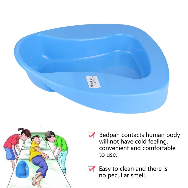 Bedpan, Blue Heavy Duty Bedpan, Firm Thick Plastic Stable Potty Healthcare Bedpan for Elderly People Pregnant Women Children Bed Bound Patient Health Economy Bedpan (Hospital & Household) - NewNest Australia