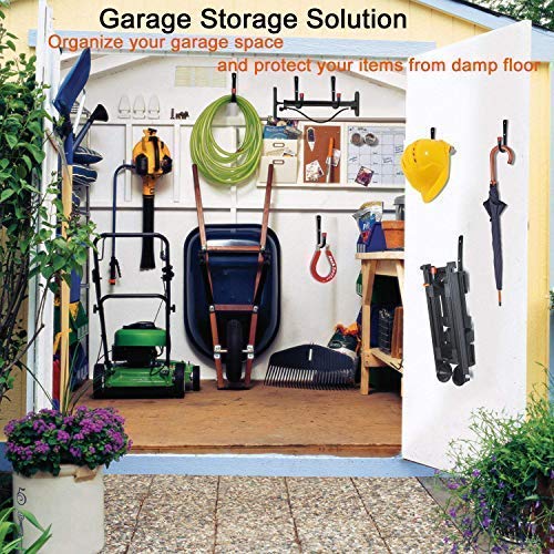 Garage Storage Hooks, Heavy Duty J Utility Hangers (Black, Pack of 10) - NewNest Australia