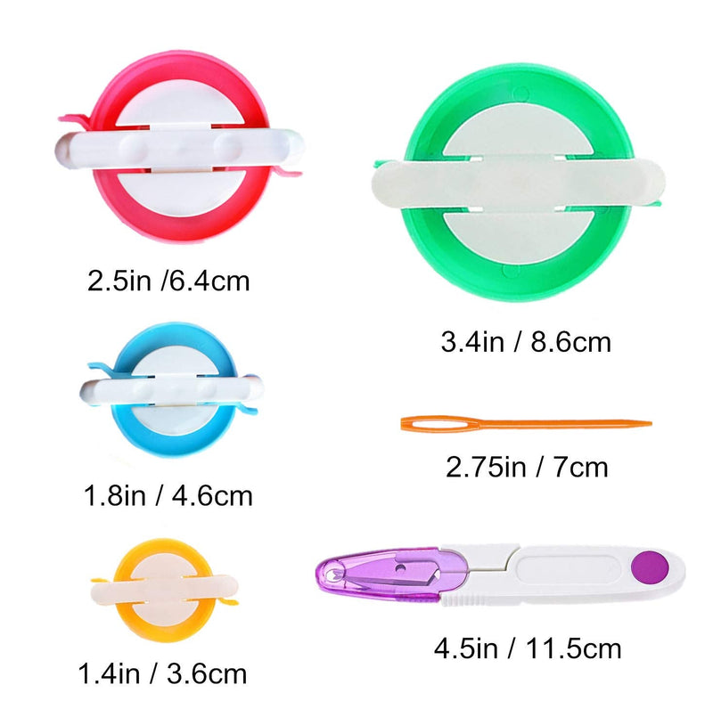Yarn Ball Winder, Hands Operated Swift Yarn Fiber String Ball Wool Winder Machines for Family+4Pompom Maker+10PS Knitting Stitch Markers+10PS Plastic Needles+1PS Scissors(26b) - NewNest Australia