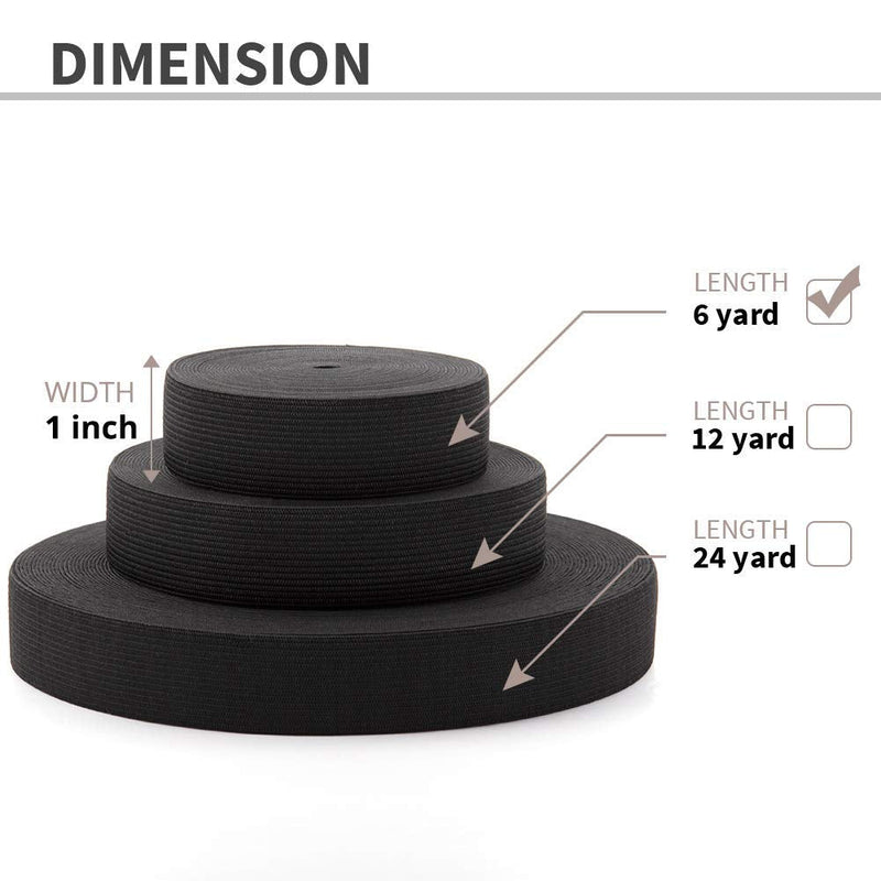 Dreamlover Elastic Band for Wig, Wig Band for Laying Edges, Lace Melting Band, Black Elastic Band for Sewing, 1 Inch x 6 Yard 1 Inch * 6 Yard - NewNest Australia