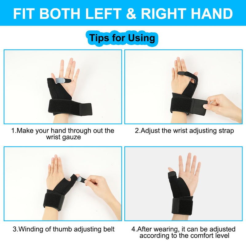 Acwoo Thumb Brace Wrist Support Right And Left Thumb Splint Breathable For Reduces Thumb Wrist Pain And Fatigue, Thumb Ccd Joint Arthritis, Carpal Tunnel Syndrome (B) - NewNest Australia