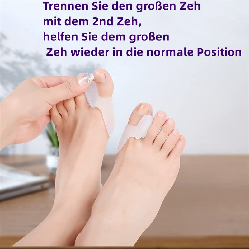 Gel Large Toe Separator Bunion Protector Pain Relief For Crooked Hallux Valgus Overlapping Toes Pressure Protection Corrector Shield Pad Separator Cushion 6 Pack - NewNest Australia