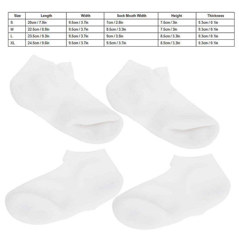 2 Pairs of Moisturizing Socks, Foot Spa Socks, Moisturizing Exfoliating Socks Moisturizing Care Elastic Anti Cracking Foot Skin Cares Socks Elastic Foot Care Socks White(XL(42-44)) XL(42-44) - NewNest Australia