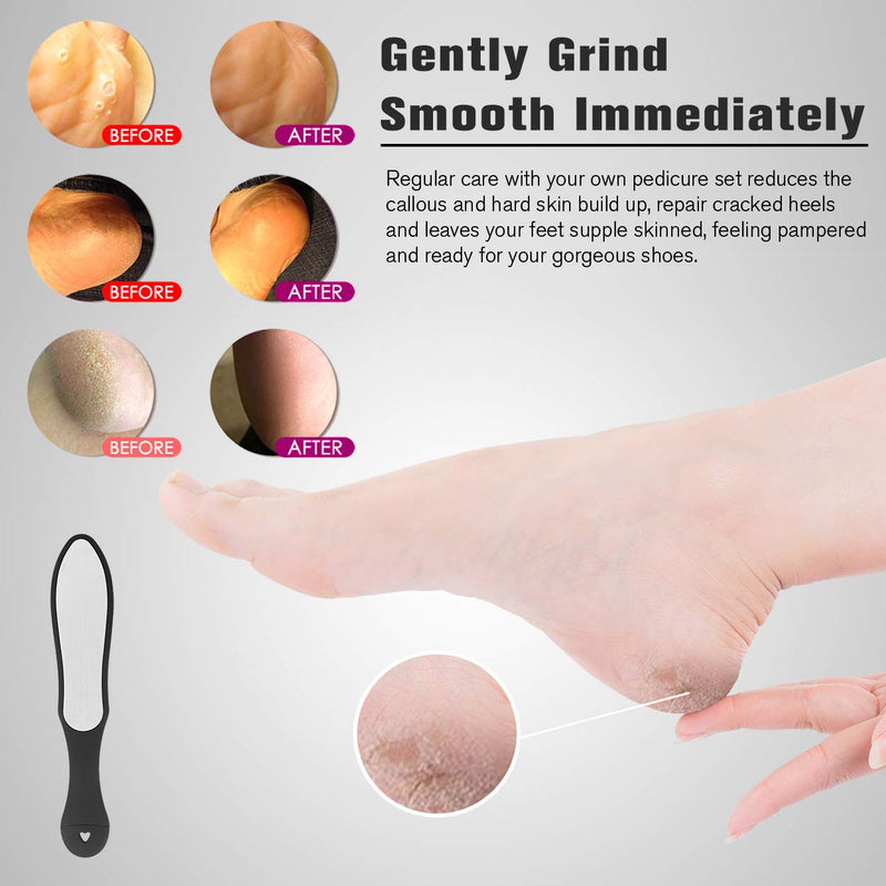 BEZOX Callus File Callus Remover for Foot Care, 3-in-1 Design Foot File, Coarse/Fine/Mini Callus Rasp for Pedicure, Double-Sided, Rustproof - NewNest Australia