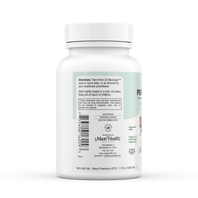 Maxi-Health Evening Primrose and Flax Seeds Oil Softgels - Vegan Omega 3 6 9 Supplements for Healthy Skin, Hair, and Joints - Kosher Certified, Organic Evening Primrose Oil Softgels, 90 Count 90 Count (Pack of 1) - NewNest Australia