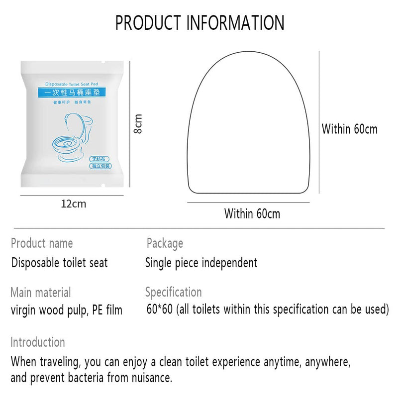 Disposable Premium Elastic Band Toilet Seat Cover, Portable Waterproof Universal Fit Toilet Mat Independent Packing for Travel, Public Toilets and House Guests Use (10 Packs) - NewNest Australia