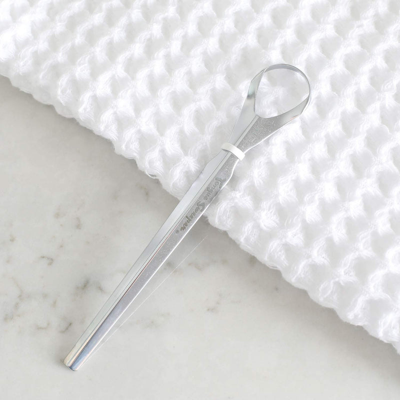 Tongue Sweeper Model P Medical Grade, Dishwasher Safe, Stainless Steel Tongue Cleaner, Reduce Bad Breath and Improve Taste, Preferred by Leading Dental Schools for Oral Hygiene, (1 Count) - NewNest Australia