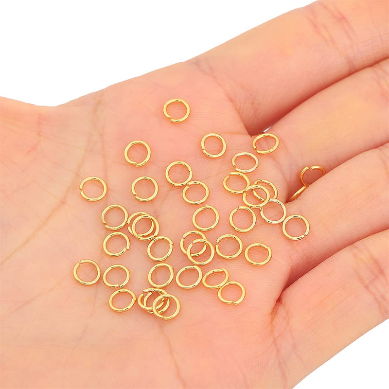 BEADIA 18K Gold Plated Jump Rings 5mm 400pcs for Jewelry Making Findings 0.7x5mm - NewNest Australia