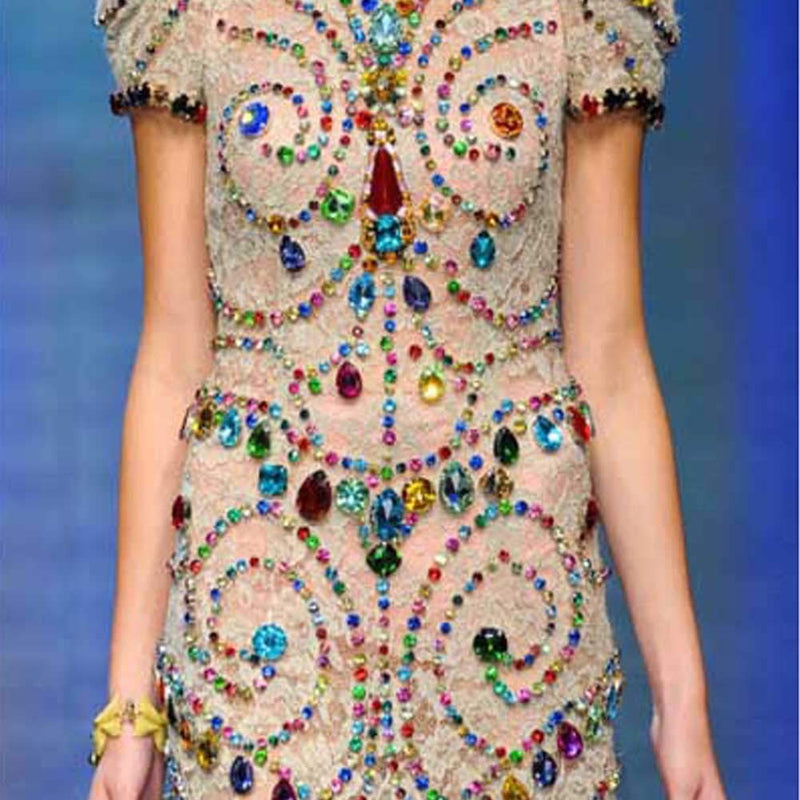 Sew on Rhinestones, 180pcs White Rhinestones Mix Shapes Sew on Glass Rhinestone Gems with Prongsfor Crafts, Clothes, Costume, Shoes, Dresses(White) 1:White - NewNest Australia