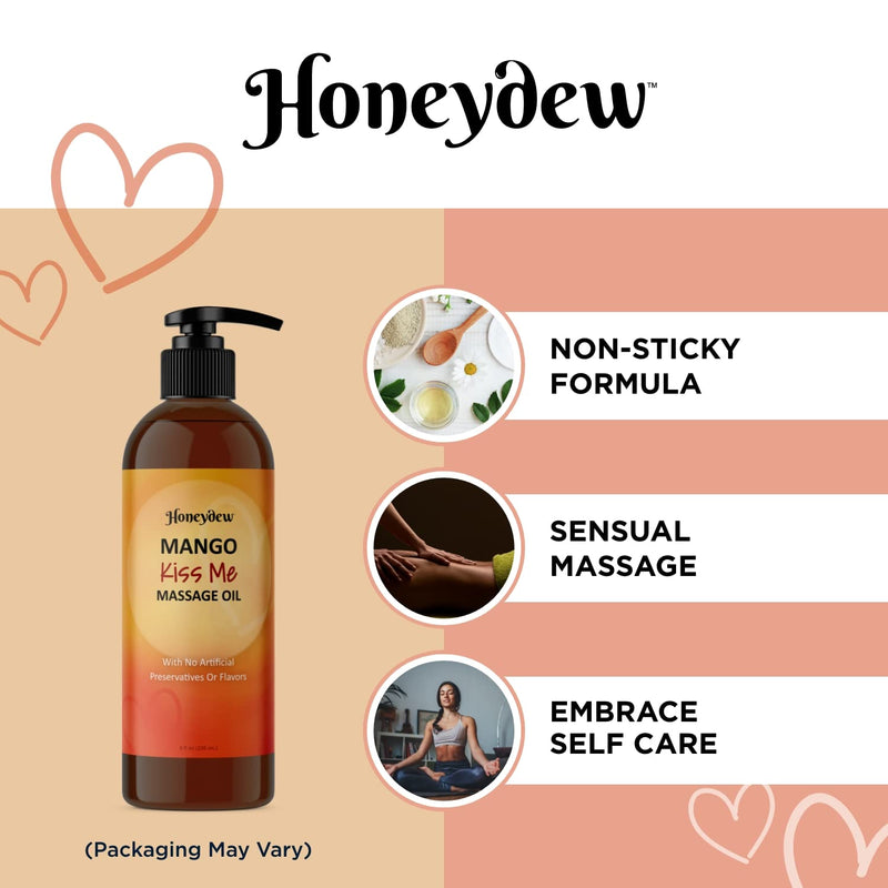 Enticing Sensual Massage Oil for Couples - Alluring Mango Scented Couples Massage Oil and Moisturizing Body Oil for Women and Men - Nourishing Full Body Massage and Romantic Gift for Her and Him - NewNest Australia