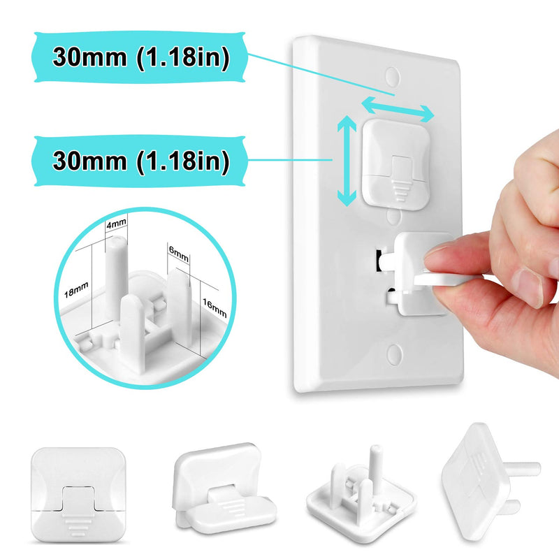 Outlet Covers Baby Proofing with Hidden Pull Handle (55 Pack) 3-Prong Child Proof Socket Covers Safety Power Outlet Plug Covers Electric Outlet Protectors Childproof Outlet Cap - NewNest Australia