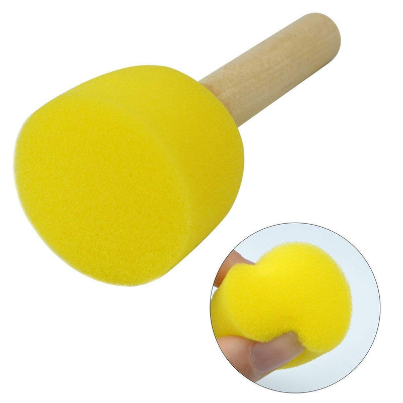 WAFJAMF 20-Pieces Assorted Size Round Sponges Brush Set, Paint Tools for Kids - NewNest Australia