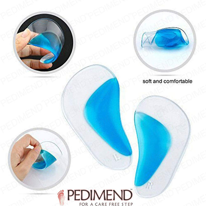 Pedimend™ 3 Pairs Orthopaedic Inserts for Fallen Arches | Arch Supports Over Pronation for Flat Feet | Silica Gel Foot Pad Cushion | Orthotic Morton Neuroma Shock Absorber Shoe Insoles - NewNest Australia