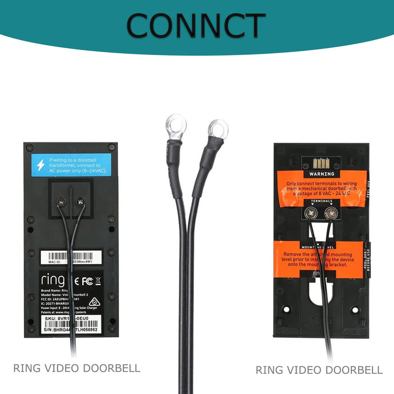 Extra Long 16.4 ft Extension Cabel Video Doorbell Power Transformer 24V 500MA, AC110-120V to AC24V Ring doorbell Adapter, Compatible with Visual Doorbell and Thermostat - NewNest Australia