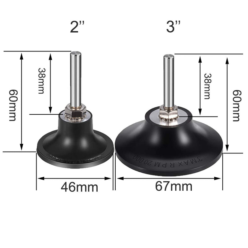 4 Pack 2”, 3” Disc Pad Holder with 1/4” Shank for Roloc, Polishing Round Rotating Tools, Ancirs - NewNest Australia