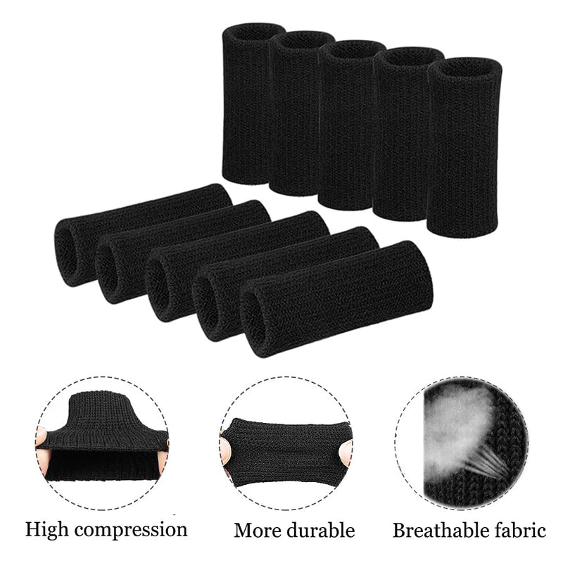 Finger Arthritis Sleeves (30Pcs), Elastic Thumb Splint Brace Support Protector Finger Compression Sleeve for Arthritis Joint Pain Relief, Breathable Finger Tape for Triggger Finger Sports Aid Support - NewNest Australia