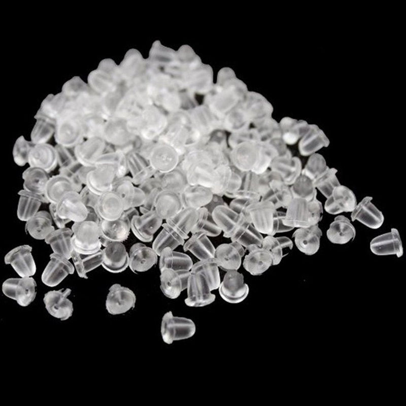 500 Pieces Clear Earring Backs Safety Rubber Earring Clutch Earring Pads for Women - NewNest Australia