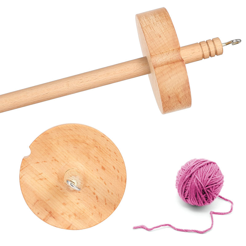 Finetoknow Drop Spindle Top Whorl Yarn Spin Hand Carved Wooden Tool for Beginners - NewNest Australia