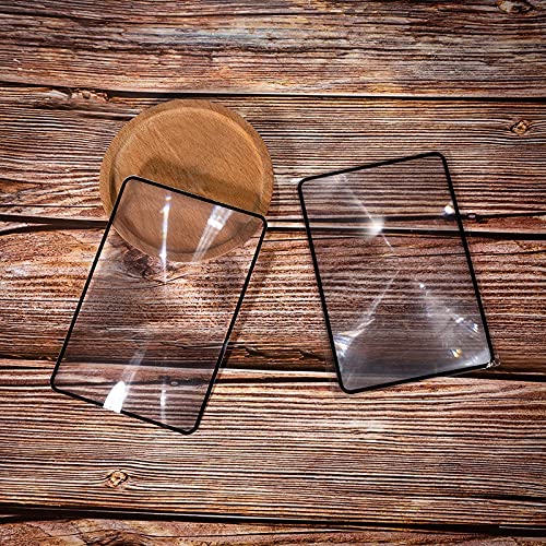 Liyungg 2 X Fresnel Lens Magnifying Glass For Whole, Lens Sheet, A4 Full Page Reading Magnifying Glass, Reading Magnifier Set Included, 3X Magnification Lens, Seniors, Old Father, Mother, 8-007, L - NewNest Australia