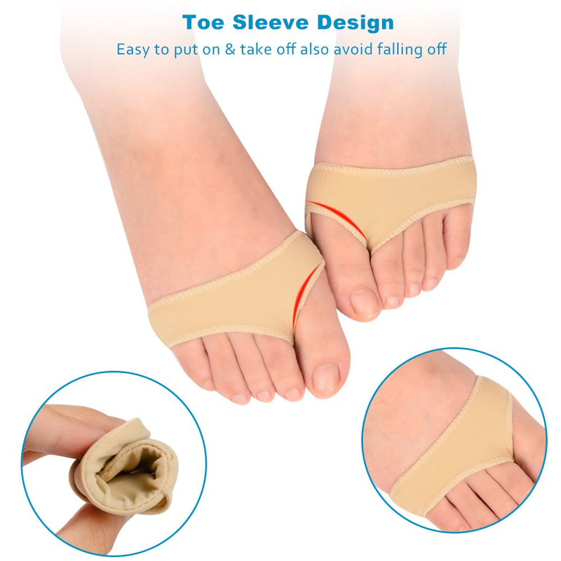 SOUMIT Metatarsal Pads, Forefoot Cushion Pads with Soft Silicone Metatarsal Gel Protector Cushion Pads Relieve Pain for Hard Skin Calluses Arthritis (EU 35-40 / UK 3-7) S UK3-7 Footpads - NewNest Australia