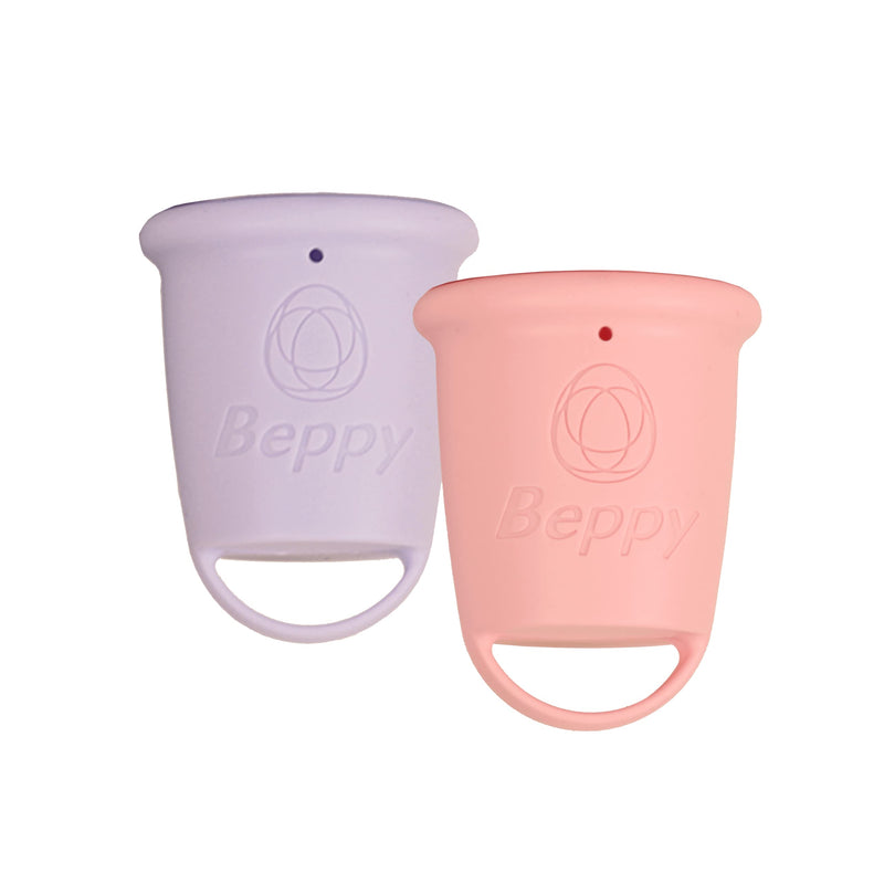 Beppy Cotton Candy Cups (Pink/Purple) 2 Menstrual Cups Without Handle, With Leak Protection, Hypoallergenic And Latex-Free, For More Freedom During The Period (Love, Sauna, Sports, Swimming) - NewNest Australia