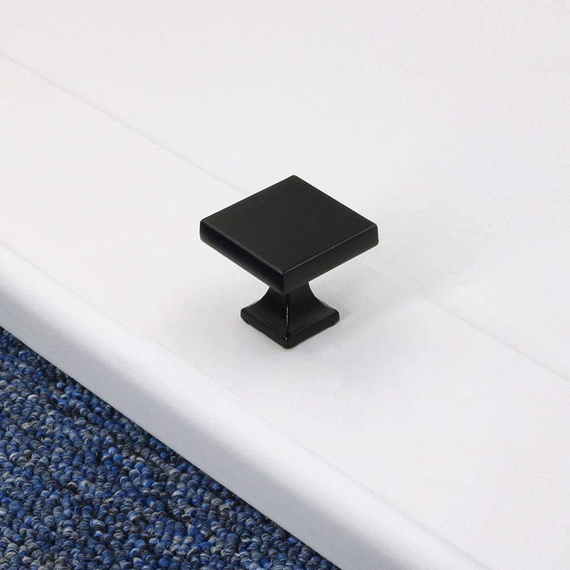 homdiy Black Cabinet Knobs Drawer Knobs- LS6785BK Solid Square Dresser Knobs Kitchen Cabinet Hardware Black Cabinet Knobs for Dresser Drawers, Closet 10 Pack - NewNest Australia
