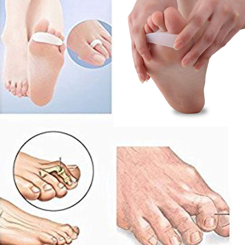 PEDIMEND™ Single Loop Silicone Gel Toe Separators for Claw Toes - Hammer Toe Straightener - Toe Separator for Overlapping Toes - Reduces Toe & Foot Discomfort - Unisex - Foot Care (Two Pairs) Two Pairs - NewNest Australia