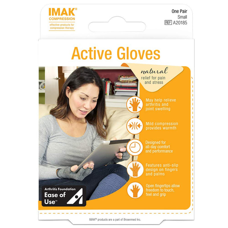 IMAK Compression Active Gloves, Large – Arthritis, Fibromyalgia, Neuropathy, Joint Pain, & Rheumatoid Support – Fingerless Compression Gloves - All Day Support - NewNest Australia