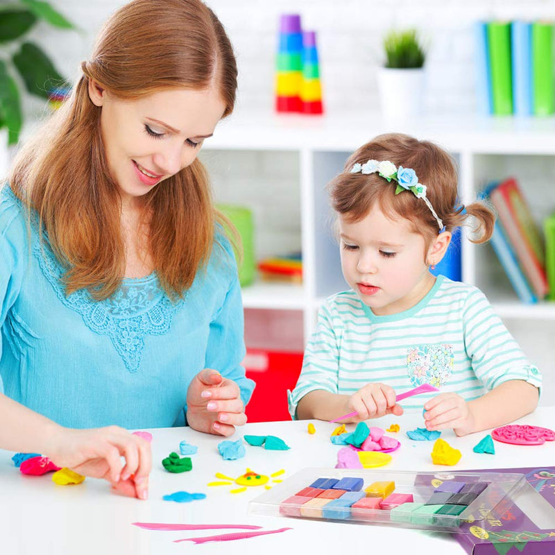 CiaraQ 24 Colors Small Block Polymer Clay Starter kit, Oven Bake Clay, CPSC Conformed Non-Toxic Molding DIY Clay, Great for Kids, Beginners. A -24 Colors - NewNest Australia
