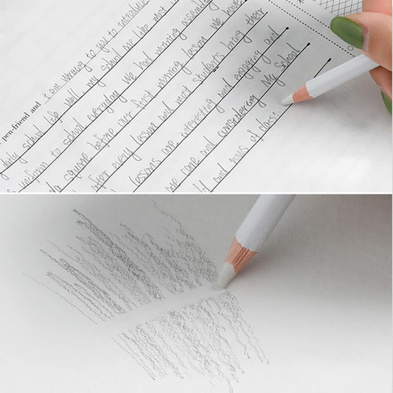 Eraser Pencils Set for Artists, Wooden Sketch Eraser Pen for Charcoal Drawings, Professional Highlight Painting Eraser for Sketching, Revise Erasing Details for Students Limner - NewNest Australia