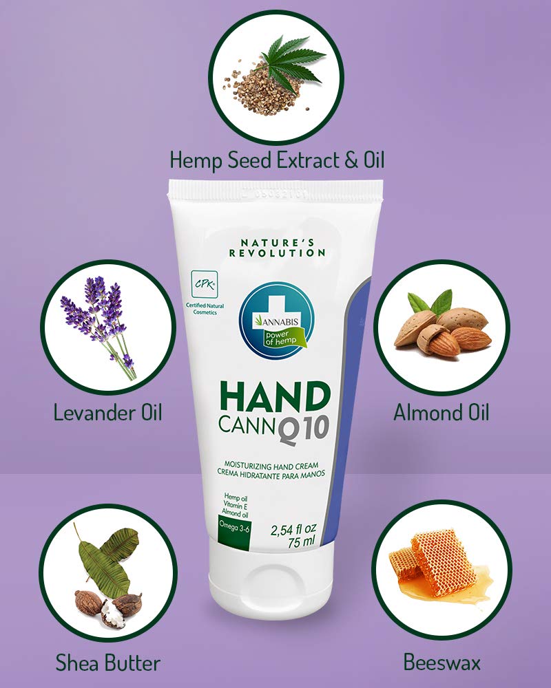 HANDCANN Q10 Hemp-Based Hand Regenerating Cream, 75 ml - NewNest Australia