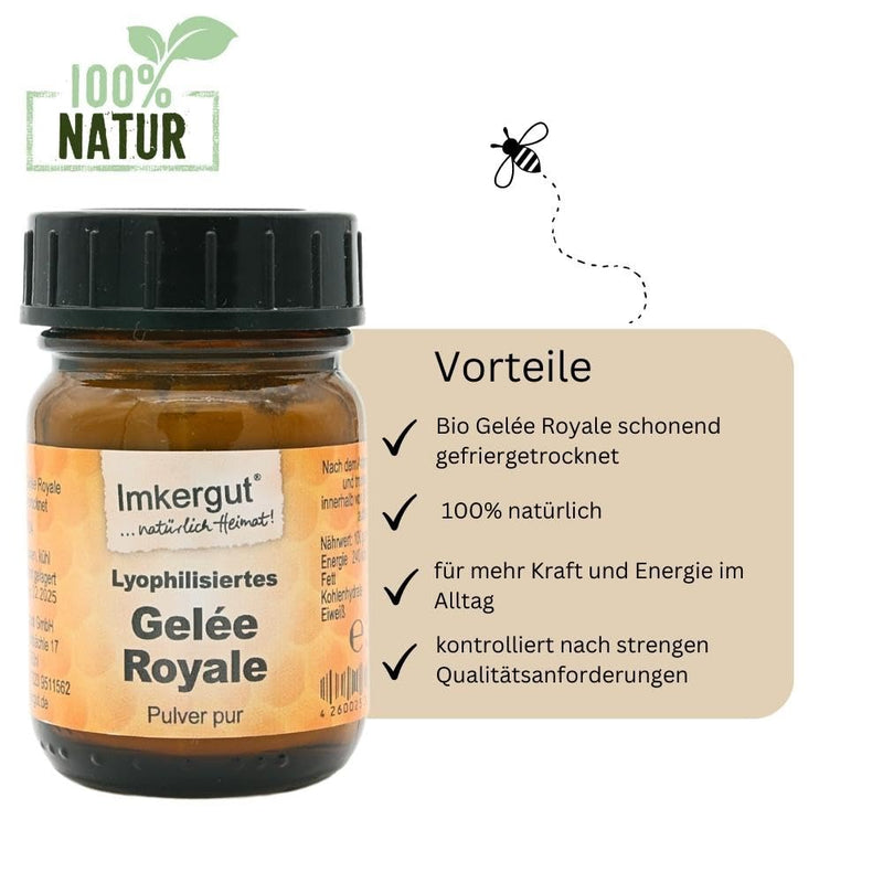 Beekeeping Organic Royal Jelly Powder | lyophilized royal jelly | gently freeze-dried | 30g - NewNest Australia