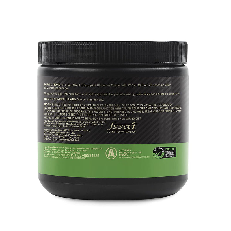 Optimum Nutrition L-Glutamine Muscle Recovery Powder, 300 Gram 58 Servings (Pack of 1) - NewNest Australia