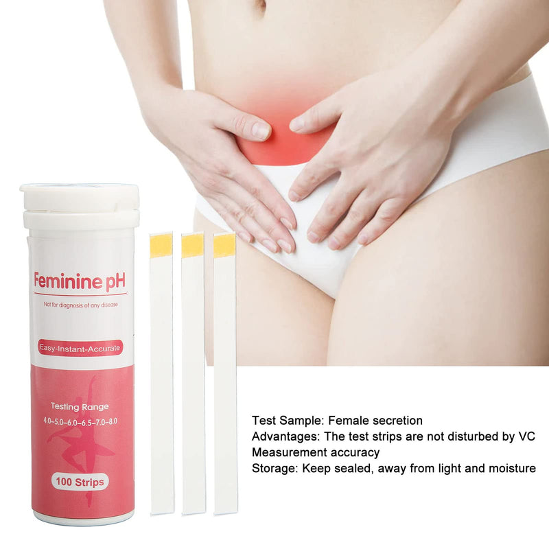Pack Of 100 Vaginal Health Ph Test Strips, Vaginal Ph Test, Female Ph Test, Disposable Intimate Health Prevent Infections, Accurate Acid Content Female Ph Paper - NewNest Australia