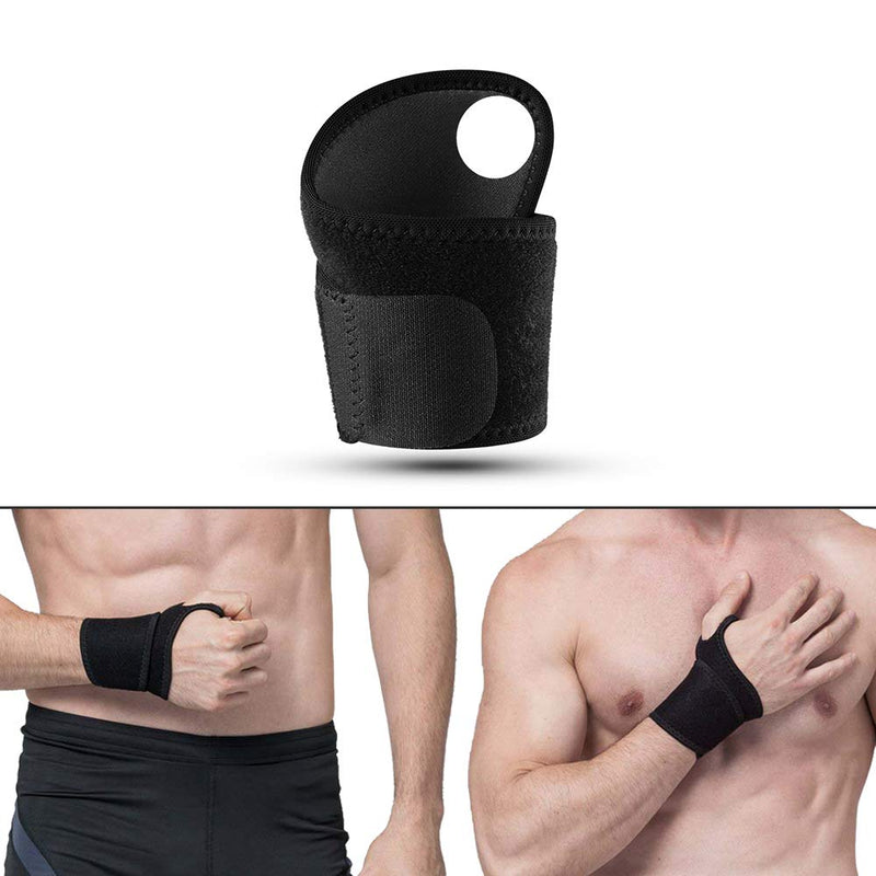 Hually Wrist Support, (2 Pack) Adjustable Wrist Brace with Hook-and-Loop Design, Breathable Wrist Wrap Band Offer Hand Support for Fitness, Bench Press, Weightlifting -One Size Fits Left or Right Hand - NewNest Australia