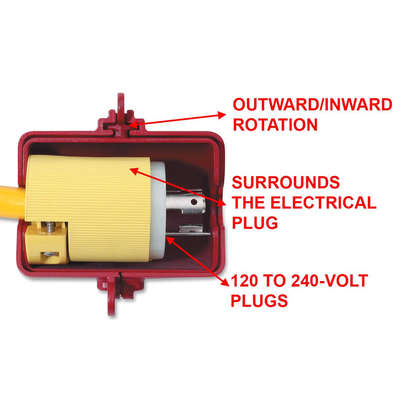 Master Lock 487 Lockout Tagout Rotating Electrical Plug Lockout, 110 & 220 Volt Plugs 110 - 220 Volt Plugs - NewNest Australia