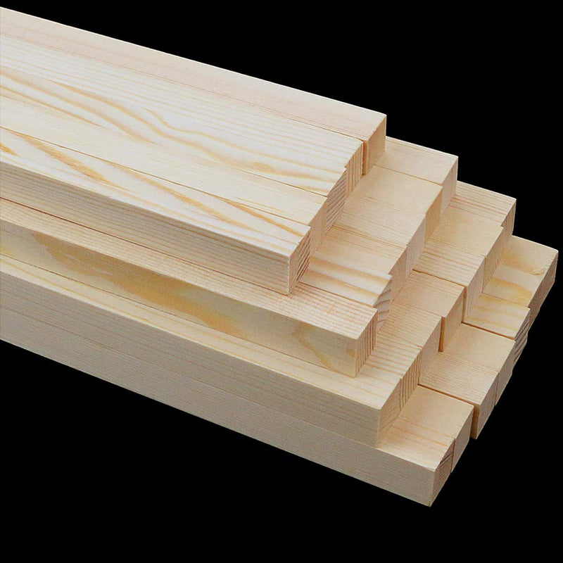 BILLIOTEAM 25 Pack Unfinished Wooden Square Dowel Rod,Hardwood Square Dowel Sticks for DIY Crafts Projects,Home Decor(1/2" x 12") - NewNest Australia