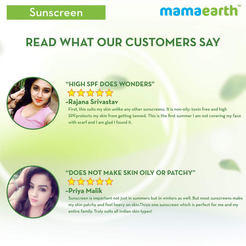 Mamaearth's Ultra Light Natural Sunscreen Lotion SPF 50 PA+++ For Indian Skin, With Turmeric & Carrot Seed, 80ml - NewNest Australia