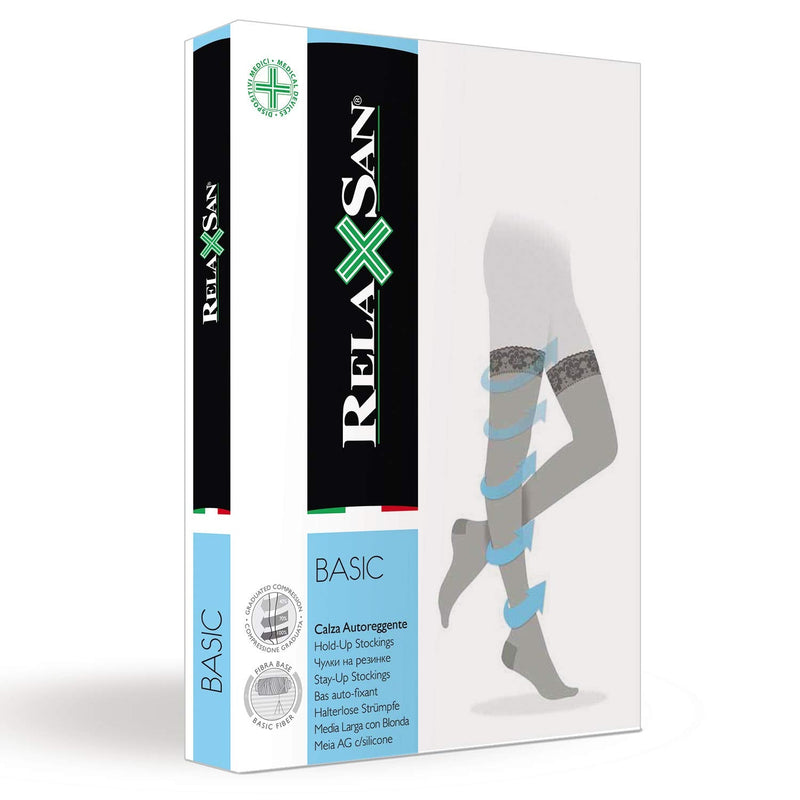 Relaxsan Basic 870A Thigh Stockings with Graduated Compression 140 Denier Open Toe - NewNest Australia