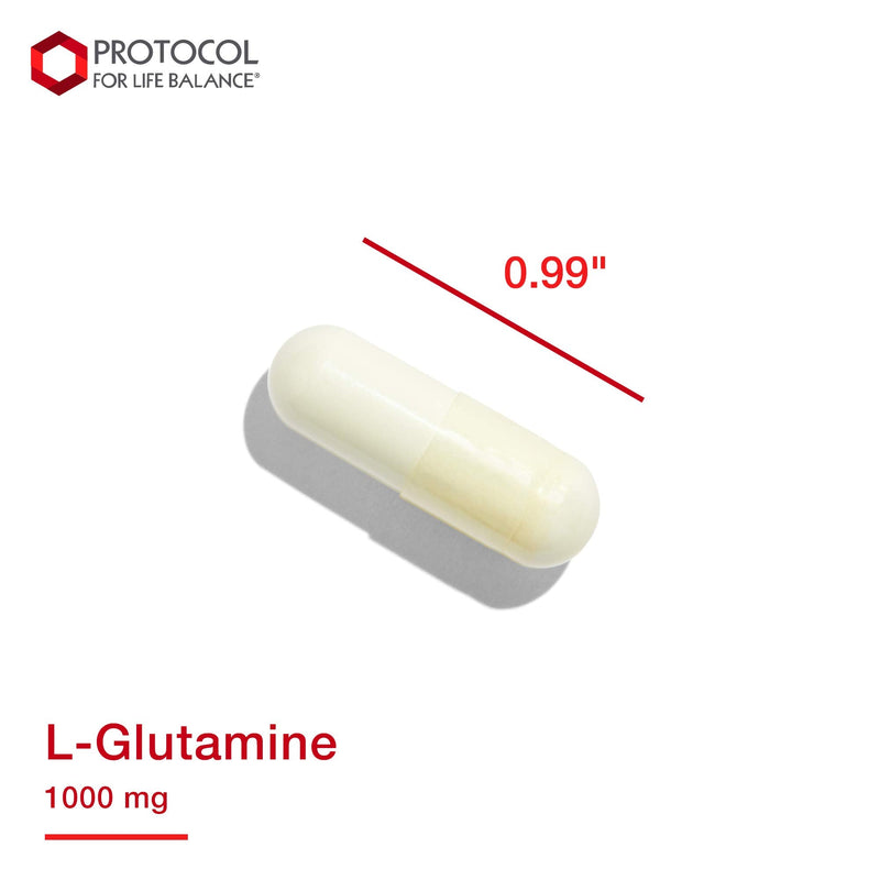 Protocol L-Glutamine 1000mg - Amino Acid - Muscle Tissue, Gut Health, Immune Health - 120 Veg Caps - NewNest Australia