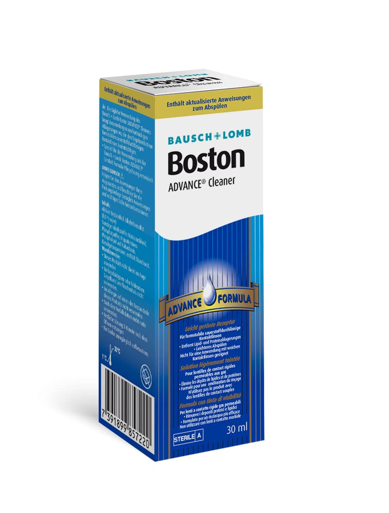 Bausch + Lomb Boston Advance Contact Lens Cleaner, Hard Contact Lenses 1 x 30ml Single Bottle, (1 x 30ml) New product formulation - NewNest Australia
