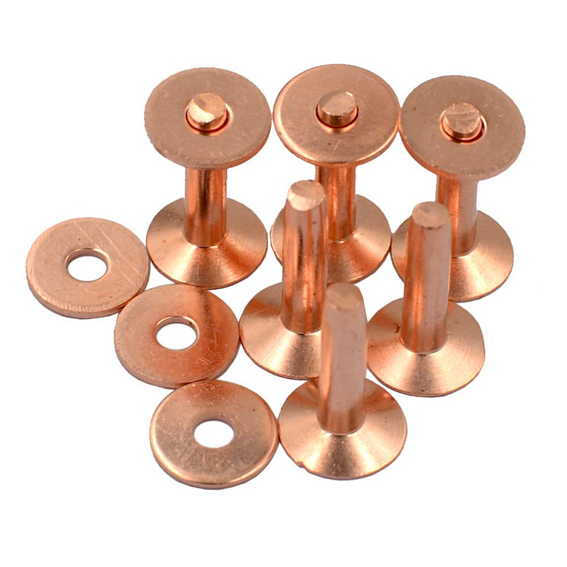 DGOL 50 Sets Shinning #9 Size 9 Red Copper Burrs Rivets Washers 3/4 inch (19mm) Long #9 3/4" - NewNest Australia
