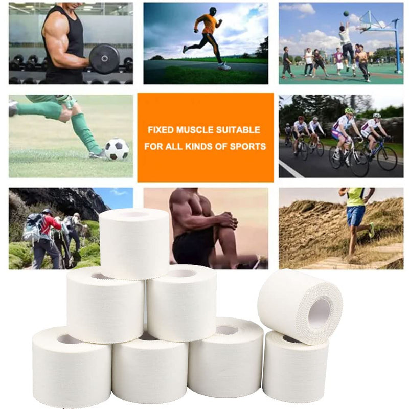 Liangmai Sports Tape White, 4 Rolls Of Tape Set (3.8 Cm X 10 M), Self-Adhesive Tape With Extra Strong Adhesive, Skin-Friendly Tearable Sports Bandage For Handball Football Volleyball All Sports - NewNest Australia