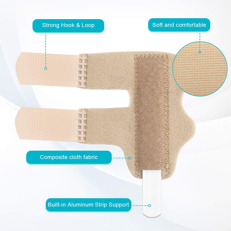 Adjustable Trigger Finger Splints, Hand Support Finger Guard Splint Protection Injury Recovery Clip For Mallet Finger Arthritis Finger Sprains (Skin Without Holes) - NewNest Australia