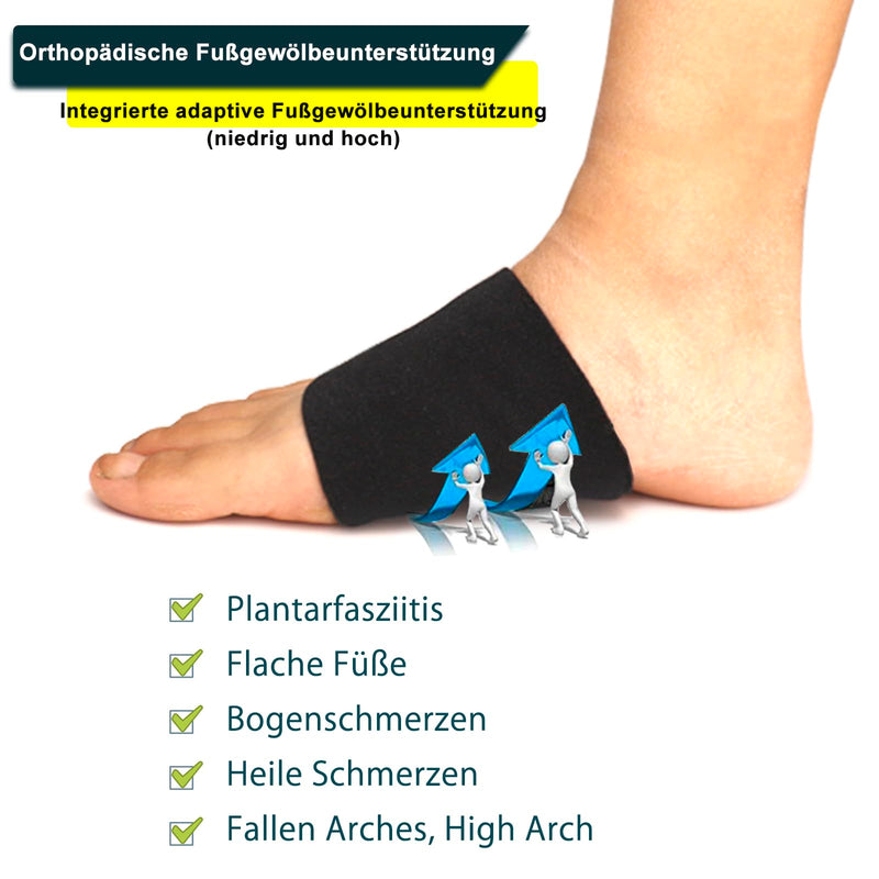 MIAYOHO Plantar Fasciitis Arch Pain Brace Patented Adjustable Compression Inserts Orthopedic Inserts for Flat Feet Arches High Arch (35-41 EU (23-26cm), Black) 35-41 EU (23-26cm) - NewNest Australia