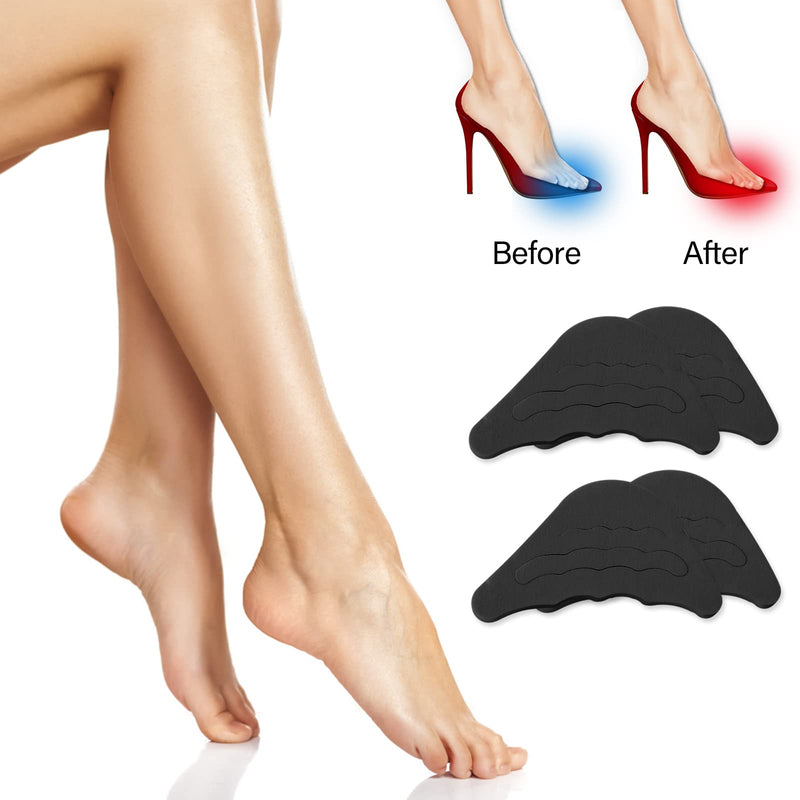 Sibba 4 Pairs Shoe Fillers for Big Shoes Includes 2 Pairs Adjustable Toe Filler Inserts and 2 Pairs Heel Grips Liner Insert Preventing Too Big Shoe Relieve Pain Foot Care Protector 4 Pairs Black - NewNest Australia