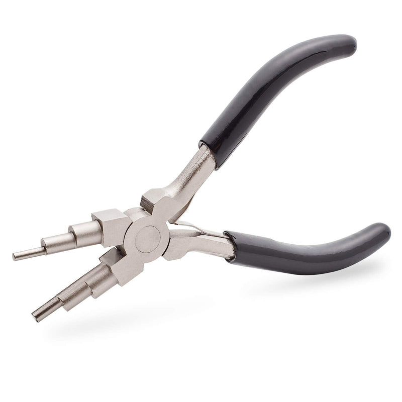 BENECREAT 6 in 1 Bail Making Pliers Wire Looping Forming Pliers with Non-Slip Comfort Grip Handle for 3mm to 9.5mm Loops and Jump Rings, Black - NewNest Australia
