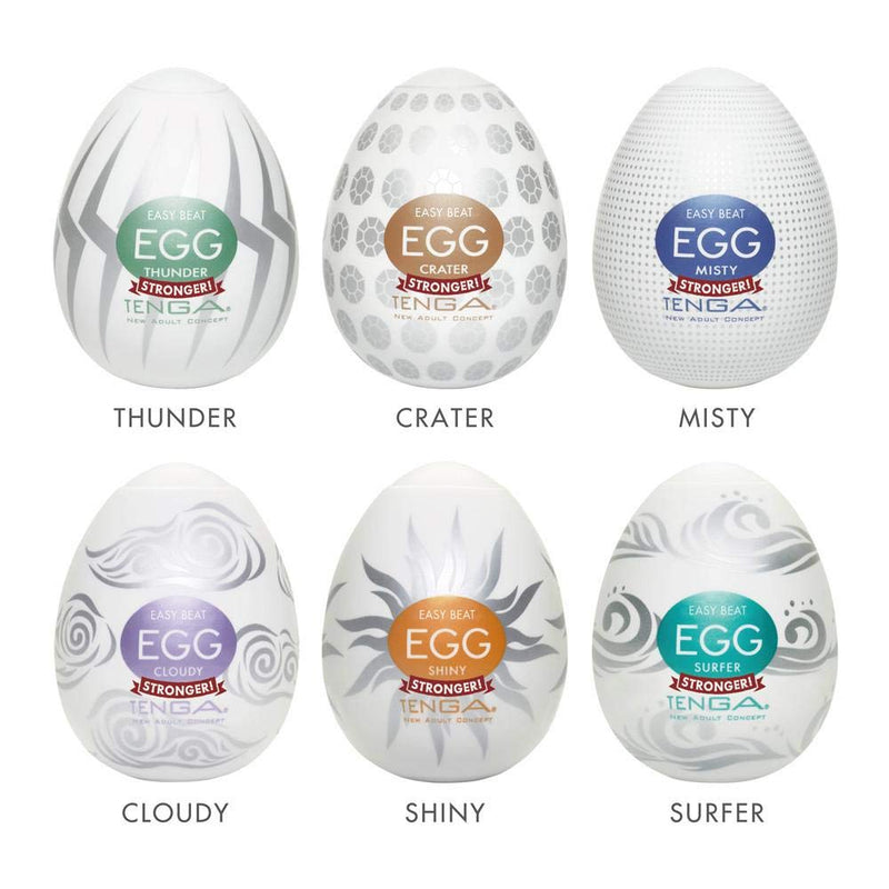 TENGA EGG-VP6(2) Easy Beat EGG Portable Male Masturbator Variety Pack, 6 Pack EGG Variety Pack - Hard Boiled - NewNest Australia