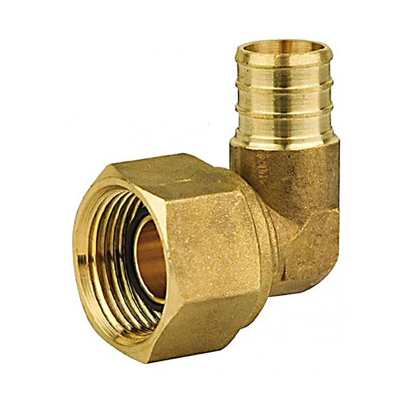 Supply Giant QGTM1212-OM 1/2 Inch Swivel Elbow X FIP, Lead Free DZR Brass Construction, Barb, Compatible w/PEX Pipe, Low-Cost Plumbing Connection System & Durability, 31 - NewNest Australia